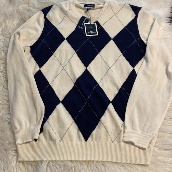 Club Room 100% Pima Cotton Sweater size M brand new with tag it so beautiful - Picture 8 of 8
